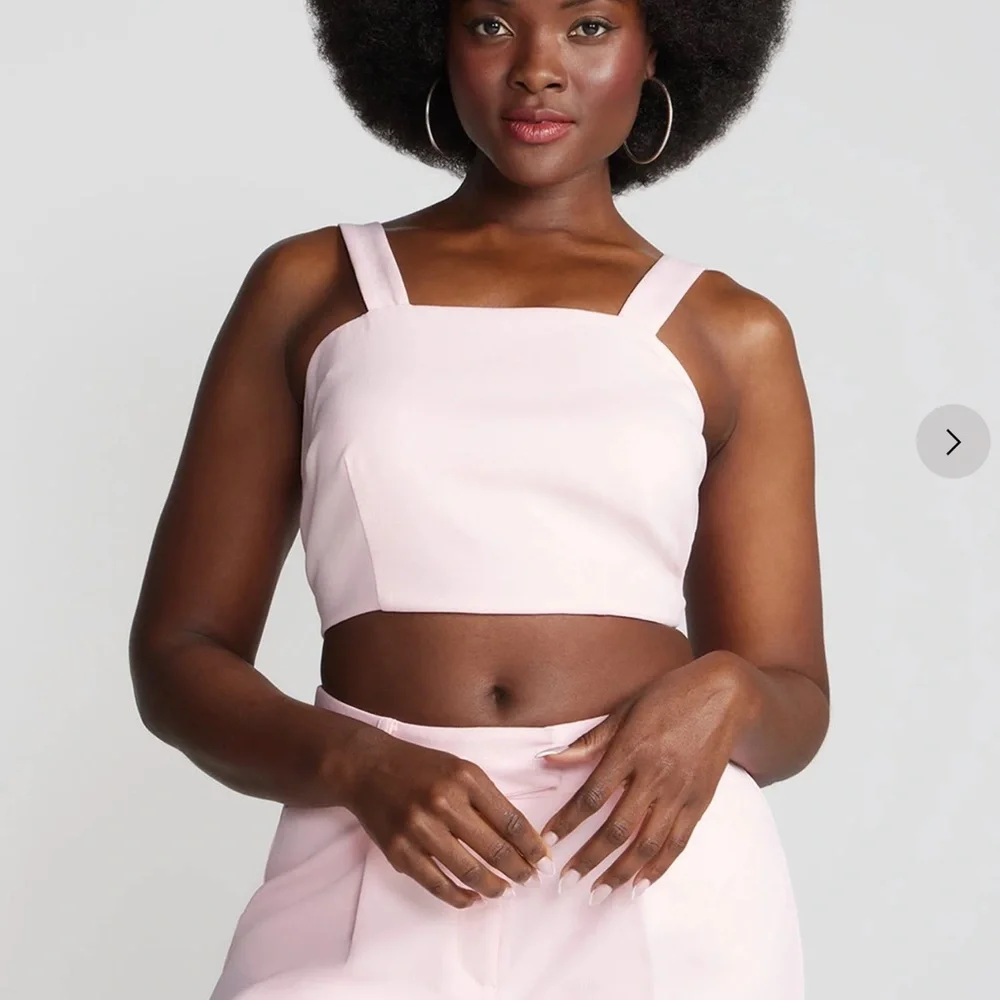 NEW Pink Crop Top - Picture 1 of 4